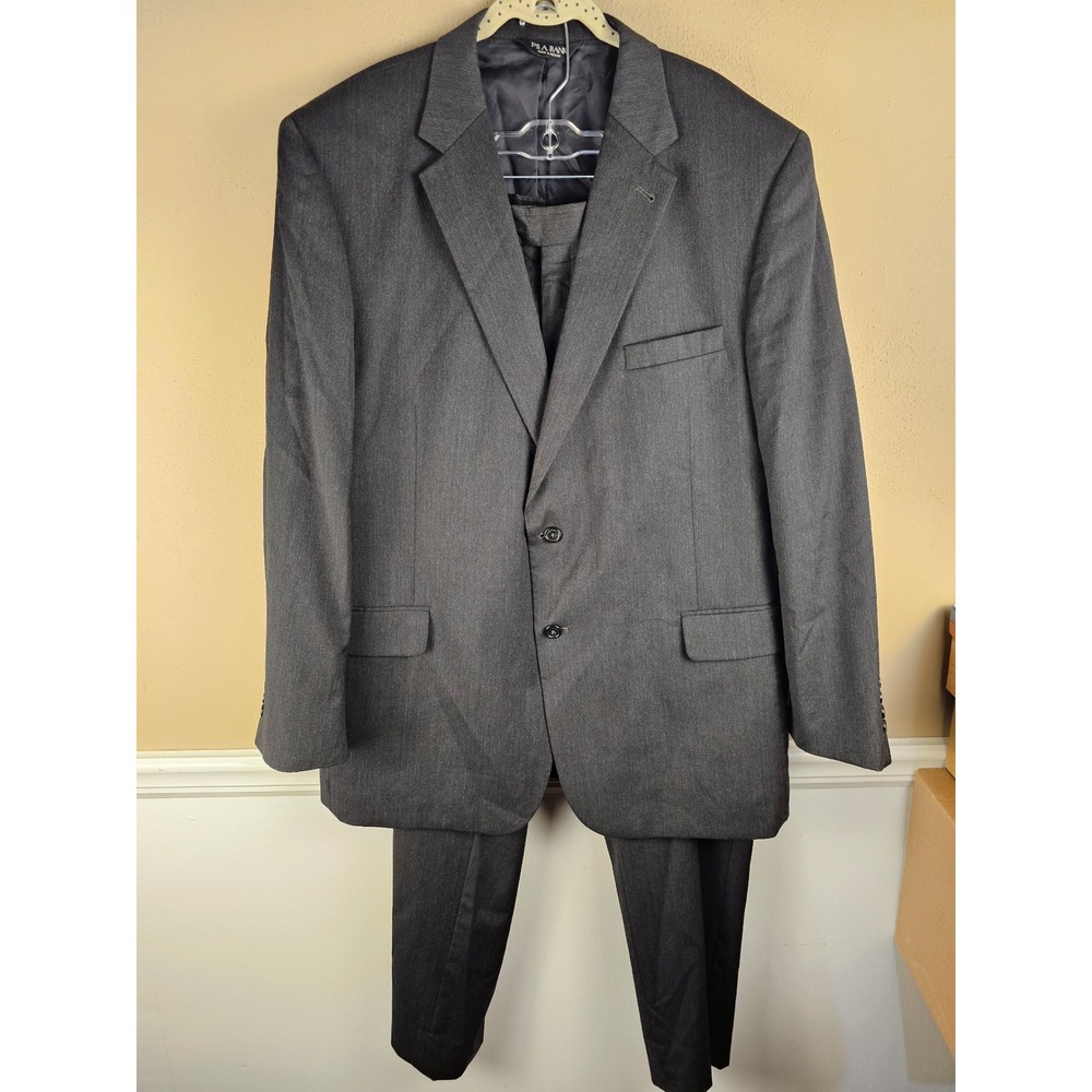 Jos. A. Bank Signature Collection Mens Charcoal Gordon Wool 2pc Suit 48 42 Reg